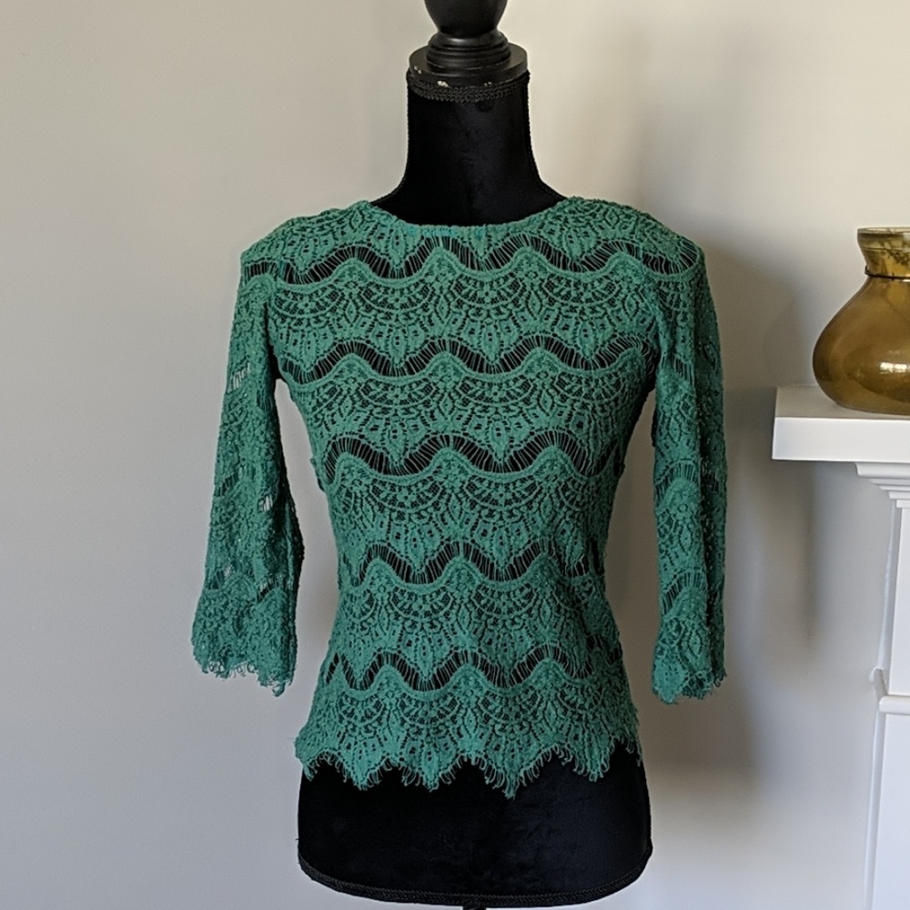 Green lace shirt